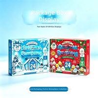 Calendrier de l'Avent de Noël 23 Jours : Ensemble de Jouets Squishy Mignons en Forme de Dumpling, Jouets Anti-Stress en TPR, Cadeau Compte à Rebours 14+