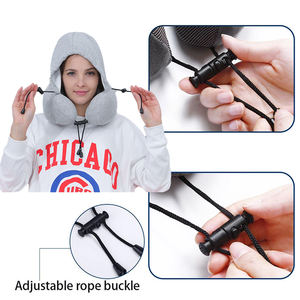 Nouveau pliant breveté 2 en 1 cou soutien voyage sommeil sieste oreiller orthopédique cervical mémoire mousse cou voyage oreiller avec capuche - Product Image 4