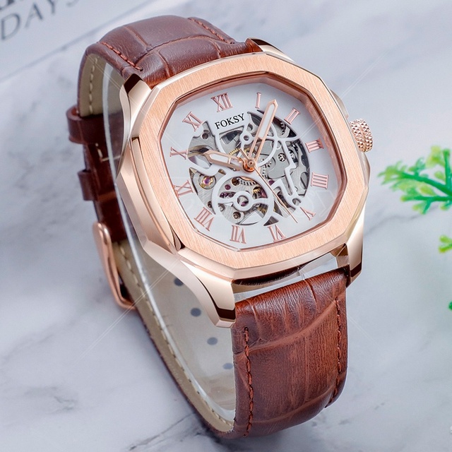 Custom Private Label Watch with Logo Luxury Simple Lady Wristwatch Automatic Mechanical Watches for Women