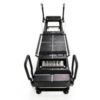 Plateforme de saut en aluminium pour Pilates Reformer avec barre de pied réglable et système de poulies à corde, idéale pour studio de fitness de 100 m²