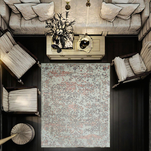 พรมทอคุณภาพพรีเมียม ดีไซน์ทันสมัย ทำจากขนสัตว์/ไหม รุ่น 09 ซักได้ กันลื่น สำหรับปูพื้นห้อง/หน้าประตู - Product Image 3