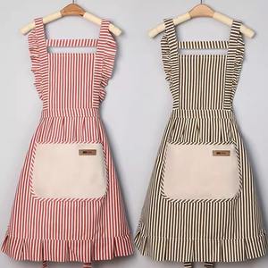 Personalised Work <strong>Apron</strong> Premium Cotton Bib with Kiss the Cook Cat Design for Chefs - Product Image 2