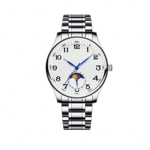 Montre-bracelet de luxe à phases lunaires pour homme, automatique, mécanique, bracelet en acier inoxydable, étanche, très vendue - Product Image 5