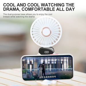 Ventilateur portable pliable à suspendre au cou avec affichage numérique et aromathérapie pour les voyages et le camping - Product Image 2