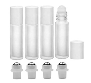 Bán Sỉ Chai Rỗng Sáp Rung Nước Hoa Ống Hút Lúa Mì Chai Cuộn 10 Ml Màu Trắng Con Lăn Mạ Uv - Product Image 1