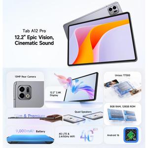 Tablette Ulefone Tab <span class=keywords><strong>A12</strong></span> Pro 12,2 pouces 8 Go 128 Go Unisoc T7300 <span class=keywords><strong>Android</strong></span> 16 Octa Core 4G LTE Robuste - Product Image 4