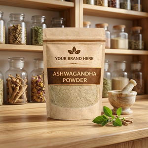 Votre Marque Ici : Poudre d'Ashwagandha – Complément Herbal Naturel Antioxydant pour l'Éclat de la Peau, la Croissance Capillaire et le Soutien Immunitaire – Granulés Fins - Product Image 1