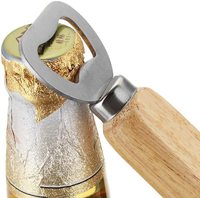 Ouvre-bouteille de bière vin ouvre-bouteille de boisson ouvre-couvercle de bouteille poignée en bois ouvre-bouteille