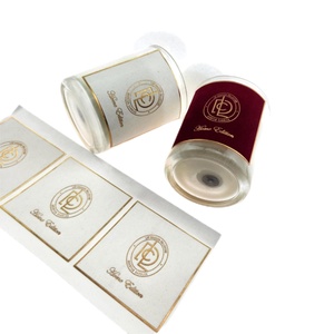 Custom Printed Logo Pvc Adhesive Sticker <b>Waterproof</b> Private <b>Label</b> Scented Candle for Cosmetic Packaging - Product Image 2