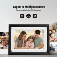Cadre photo numérique acrylique 10,1 pouces 1280x800 IPS Écran tactile Wi-Fi activé Prise en charge de la vidéo MP4 Lecture de vidéo Partage de photos et de vidéos