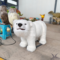 Modèle d'ours polaire animatronique réaliste pour centres commerciaux et écoles, thème de Noël, exposition pour parcs marins