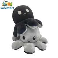 Vente en gros, faible MOQ : Peluche pieuvre réversible douce et câline, style Kawaii