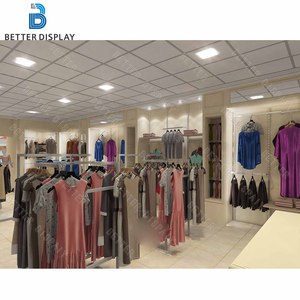 Expositor <span class=keywords><strong>de</strong></span> Ropa <span class=keywords><strong>de</strong></span> Acero para Hombre y Mujer a Precio Competitivo, con Gabinete para Zapatos y Bolsas, Mostrador para Tienda - Product Image 2