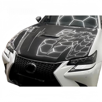 Kit de Cubierta de Motor de Fibra de Carbono para Lexus GS200T GS250 GS300 GS350 GS460 GS450H, Estilo RCF Ventilado, Nuevo, 2012-2021