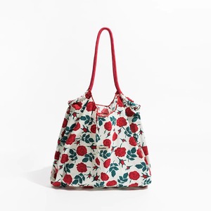 <span class=keywords><strong>Bai</strong></span> <span class=keywords><strong>Lu</strong></span> กระเป๋าช็อปปิ้งผ้าใบลายทางลายดอกไม้ขนาด10ออนซ์กระเป๋าช้อปปิ้งผ้าแคนวาสพับได้สไตล์ชายหาดดั้งเดิมจุของได้มาก10ออนซ์ - Product Image 1