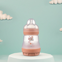 Nouvelle Bouteille Biberon Anti-Colique à Débit Lent pour Nouveau-Né 150 ml, en Silicone, Motif Imprimé, Électrique, Âge 0+ Mois