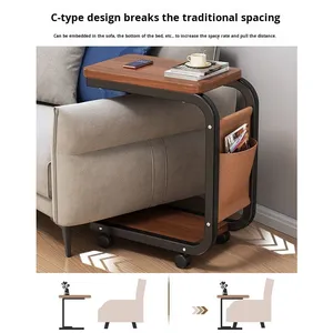 <span class=keywords><strong>Tavolino</strong></span> da Caffè Moderno Spostabile Meida, <span class=keywords><strong>Tavolino</strong></span> da Comodino, Arredamento per Soggiorno, Semplice <span class=keywords><strong>Tavolino</strong></span> Laterale in Legno Massello con Ripiano Portaoggetti - Product Image 4