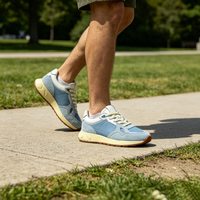 Chaussures de course décontractées rétro en daim et textile à semelle légère pour hommes, pour la vente en gros et l'OEM