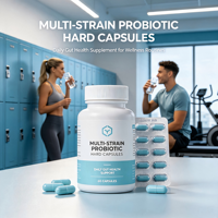 Probiotiques à haute puissance en capsules rigides, multi-souches, pour adultes, capsules végétaliennes/sans gélatine, soutien digestif et immunitaire, 5g