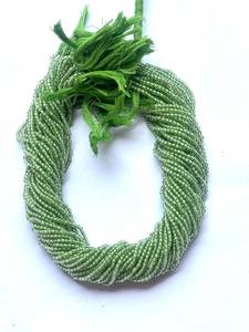 Perles rondes en pierre verte pour la fabrication de colliers, brin de 20 cm - Product Image 4