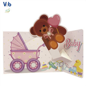 Tarjeta de Agradecimiento para Bebé Recién Nacido, Hecha a Mano, con Diseño Personalizado por Diseñadores Profesionales, Cartulina Recubierta Ecológica - Product Image 1