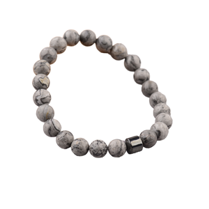 2020 Classic Nature Stone <b>Beads</b> <b>Bracelets</b>&Bangles Cylinder Hematite Trendy Yoga Jewelry Women's Engagement Reig Resin Micro - Product Image 4