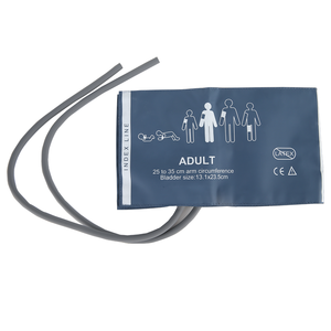 Manguito NIBP para adultos, 25-35cm, doble tubo, Material de PU suave, Color azul, manguito BP para monitores médicos de pacientes - Product Image 1