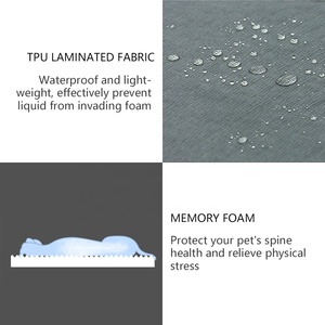 ZMaker – lit pour <span class=keywords><strong>chien</strong></span> en mousse à mémoire de forme à 3 couches, <span class=keywords><strong>coussin</strong></span> de lit lavable pour animaux de compagnie avec housse amovible - Product Image 5