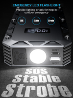 Power Bank Portabel IBD 3-in-1 45W Pengisian Cepat Senter LED 10000/12000mAh Penguat Baterai Jump Starter Mobil Motor Truk