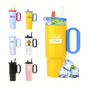 Customizable Double Wall Stainless Steel Vacuum Insulated Coffee Cup with Straw Custom logo Tumbler <b>Lids</b> Travel <b>Mug</b> - Product Image 1