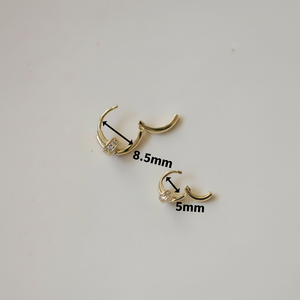 Vente en gros Nouveauté 2021 GOL Dtutu 9k Or véritable Boucles d'oreilles créoles minimalistes Design coréen Petits clous Certifié par un tiers - Product Image 1