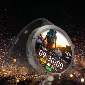 นาฬิกาอัจฉริยะ reloj ระดับไฮเอนด์สำหรับผู้ชายกันน้ำได้50เมตร, หน้าจอ LCD โทร AOD เสมอป้องกันฝุ่นสำหรับออกกำลังกาย - Product Image 3