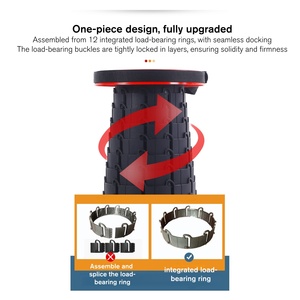 The Portable <strong>Folding</strong> and Telescopic Nylon Low <strong>Stool</strong> for Multiple Scenarios Outdoor Camping Traveling Fishing and Taking Trains - Product Image 3