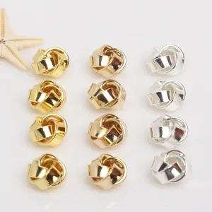 14K gold-filled quadrangle flower hollow beads simple fashion and versatile decoration copper accessories bracelet beads