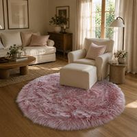 Tapis shag moderne et confortable en fausse fourrure de mouton, à poils longs, écologique, pour chambre à coucher, salon, chambre d'enfant