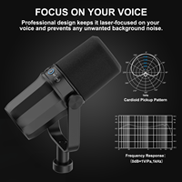 Kit de Microphone Professionnel pour Studio, Enregistrement Podcast, Gaming avec Support – Micro Dynamique USB XLR