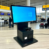 Kiosque interactif de haute qualité avec écran tactile de 23,6 pouces, lecteur de codes-barres, scanner de passeport, enregistrement automatique en libre-service