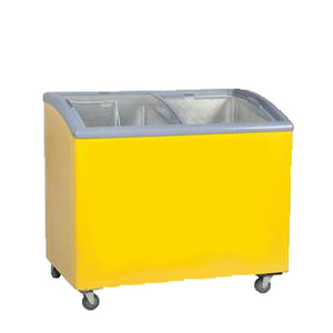 Gelato Ice Cream hiển thị tủ đông Tempered cong trượt Glass Top Showcase sâu <span class=keywords><strong>LED</strong></span> ánh sáng tủ lạnh cho các cửa hàng và cửa hàng - Product Image 3