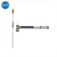 Barre de panique verticale dissimulée en acier inoxydable SUS304 avec barre tactile pour porte simple ou double