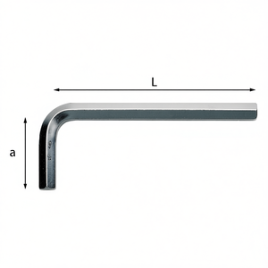 Llave hexagonal de 280 mm de longitud para uso mecánico de precisión - Product Image 2