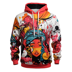 Logo personalizzato di alta qualità Pullover bianco puro <span class=keywords><strong>felpa</strong></span> oversize stile <span class=keywords><strong>felpa</strong></span> con cappuccio in bianco Cartoon <span class=keywords><strong>Mickey</strong></span> Print - Product Image 1