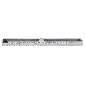 Fami Slotted Longitudinal Dividers Front Height 200-250 Mm Eh78 Dim Mm D1323 H175 Galvanized - Product Image 3