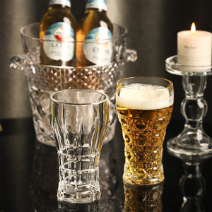 Vaso de Cerveza Clásico de Lujo, Vaso de Cerveza <span class=keywords><strong>Artesanal</strong></span> Transparente y Grueso, Resistente, Libre de Plomo, para Bar y Degustación de Cervezas - Product Image 3