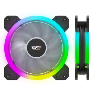 Aigo DR12 Computer 120mm RGB PC Case Fan RGB Adjust LED Fan Quiet Remote Computer Cooler Cooling RGB Case Fans