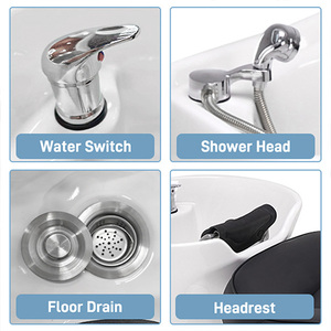 XFMC lüks elektrik ayarlanabilir saç Spa yıkama şampuan sandalye yatak kuaför salonu yıkama sandalye berber dükkanı için kase ile elektrikli - Product Image 3