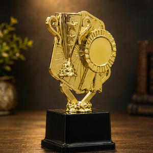 Elegante Trofeo de Madera con Base Portátil y Duradera, Opción de Grabado para Eventos Escolares, Premios Universitarios, Campeonatos Deportivos - Product Image 1