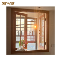 Fenêtre Dyans à cadre en aluminium et bois insonorisée avec double vitrage trempé Low-E, certifiée Energy Star, design chinois