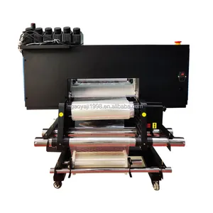 17" All in 1 Small UV Sticker PET Film Transfer Printing Machine Golden Foil Film Laminating 2 in 1 Gold A4 A3 UV DTF Printer