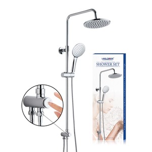 Kit <span class=keywords><strong>de</strong></span> <span class=keywords><strong>colonne</strong></span> <span class=keywords><strong>de</strong></span> douche à pied réglable, <span class=keywords><strong>salle</strong></span> <span class=keywords><strong>de</strong></span> bains, en acier inoxydable, <span class=keywords><strong>colonne</strong></span> <span class=keywords><strong>de</strong></span> douche avec pommeau <span class=keywords><strong>de</strong></span> douche - Product Image 1