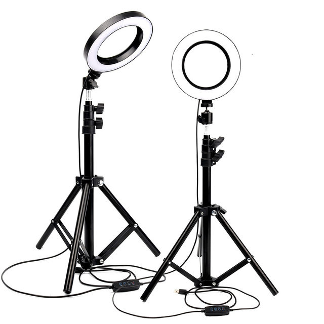 New 26cm Dimmable 3 Level Brightness Selfie Ring Light Makeup Light Selfie Ring Light With Tripod Stand